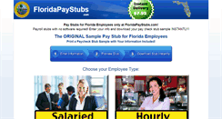 Desktop Screenshot of floridapaystubs.com