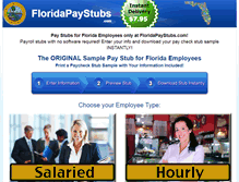 Tablet Screenshot of floridapaystubs.com